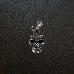 Charm, 9.25 Sterling Silver, Smiling Skull