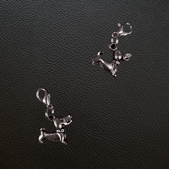 Silver Dachshund Charm