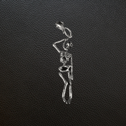 Charm, 9.25 Sterling Silver, Skeleton with Noose