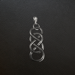 Charm, 9.25 Sterling Silver, Double Infinity
