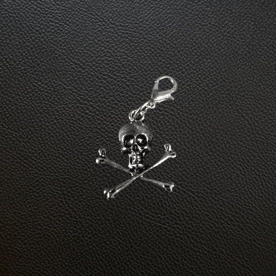 Silver Skull & Crossbones Charm