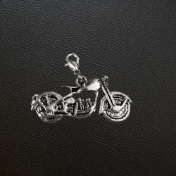 Charm, 9.25 Sterling Silver, Motorcycle