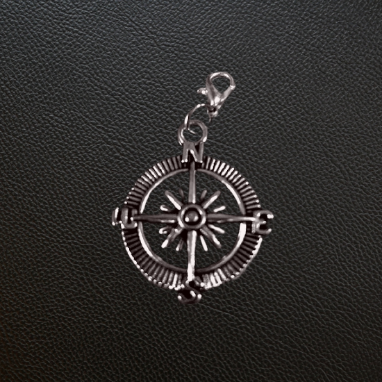 Silver Compass Charm