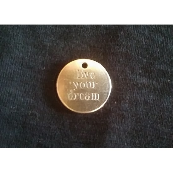 Round Silver Charms with Message