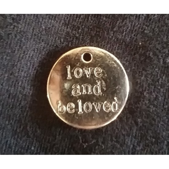 Round Silver Charms with Message