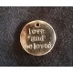 Round Silver Charms with Message