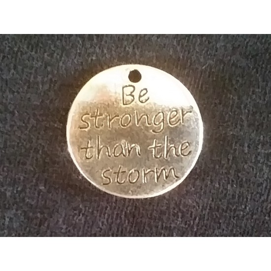 Round Silver Charms with Message
