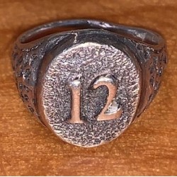 Sterling Silver "12" Ring - Ladies Sterling Silver "12" Ring - Ladies