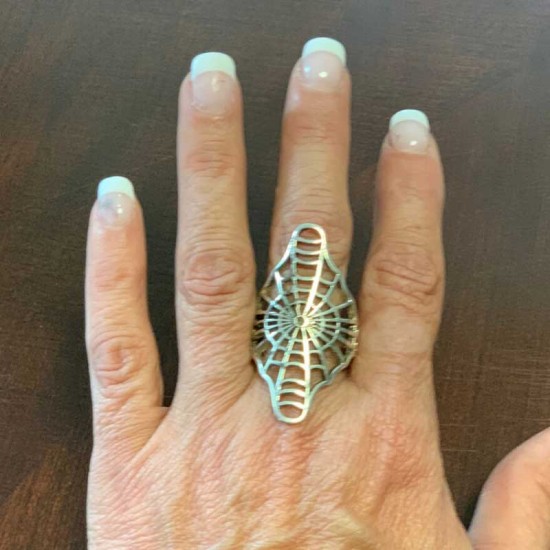 Sterling Silver Web Ring