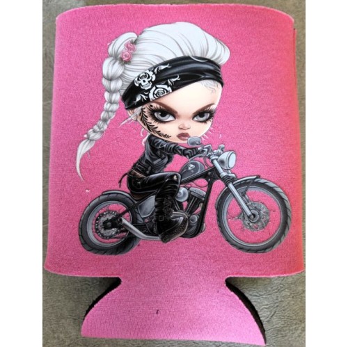 Koozie Lady Right Cheek Leaf Tattoo