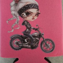 Koozie Lady Right Cheek Skull Tattoo