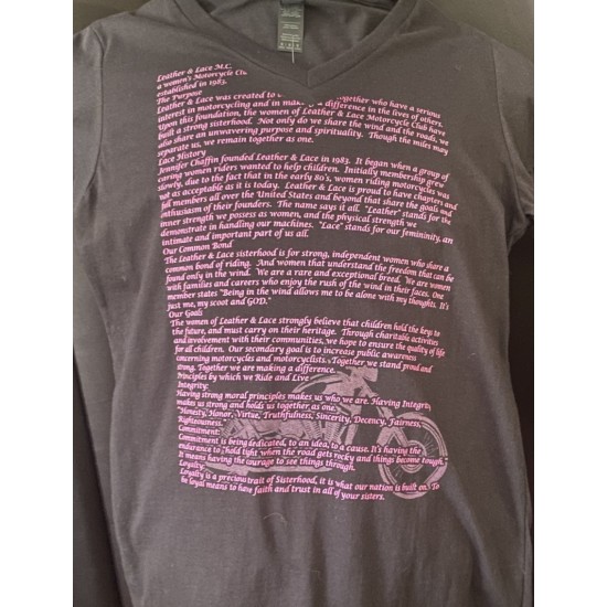 Leather & Lace MC History in Print Shirt