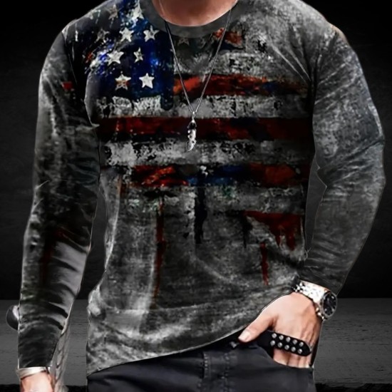 Flag Shirt Long Sleeve Shirt