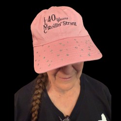 40th Anniversary Pink Bling Hat