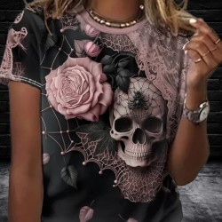 Pink & Black Skull Tee