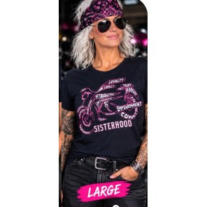 Sisterhood/Bike Words T Shirt