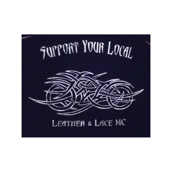 Support Your Local Leather & Lace MC Tribal  Bike