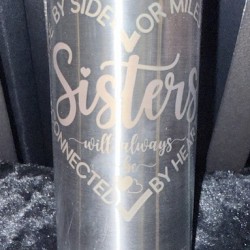 Silver Sisterhood Tumbler with Heart