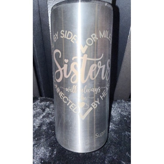 Silver Sisterhood Tumbler with Heart