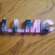 Acrylic Letters - GlitterPink/Black
