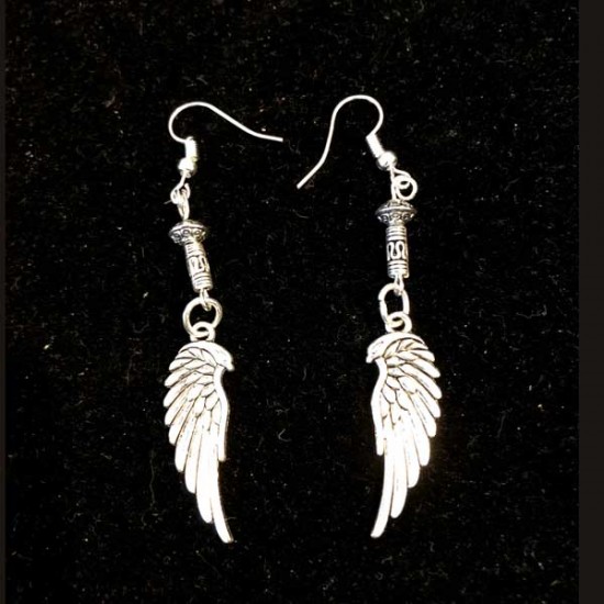 Silver Wings with Silver Beads